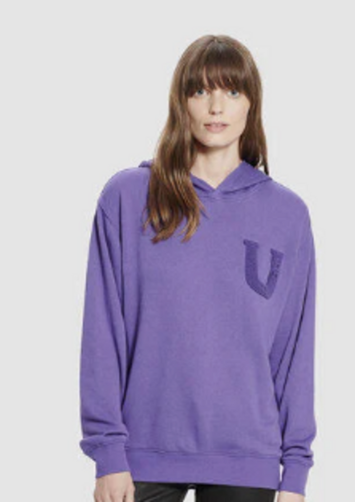 Ugg Fuzzy Logo Hooded Sweatshirt - Size Small