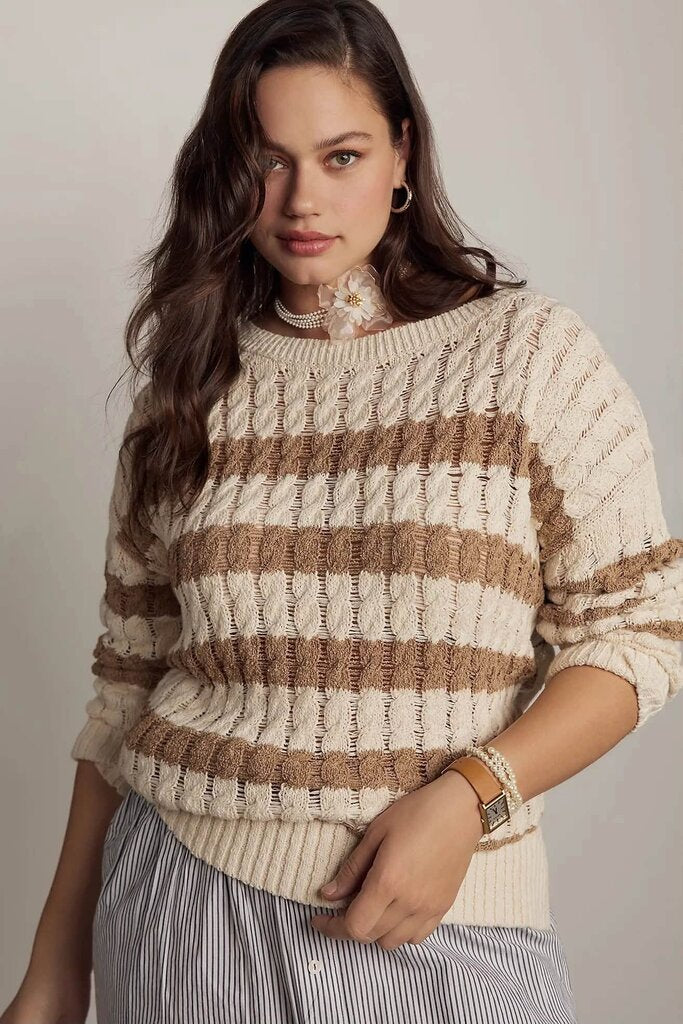 Pilcro Longline Stitch Sweater - Size XS