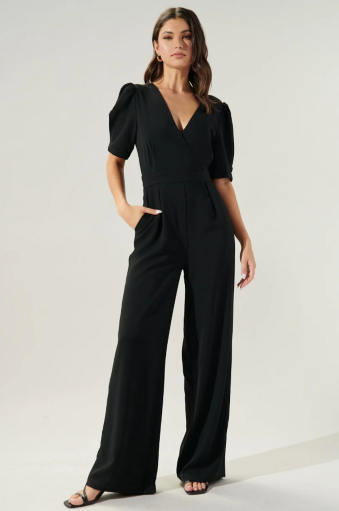 Sugar Lips NWT Go Getter Wide Leg Surplice Jumpsuit - Size Small