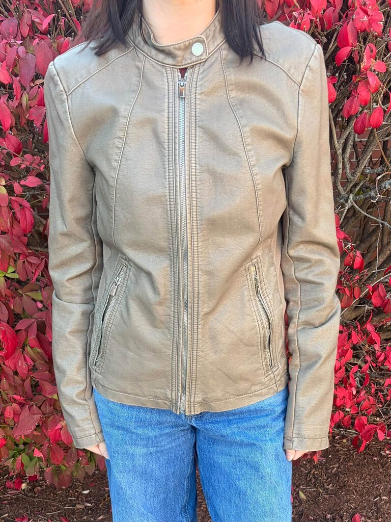 Express Faux Leather Moto Jacket - Size Medium