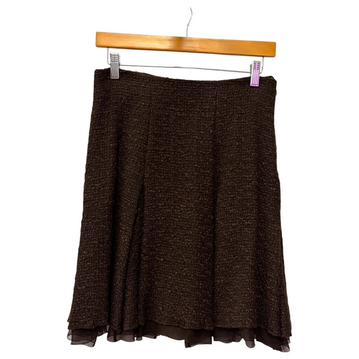Prada Vintage 2000's Tweed Ruffle Skirt - Size 38
