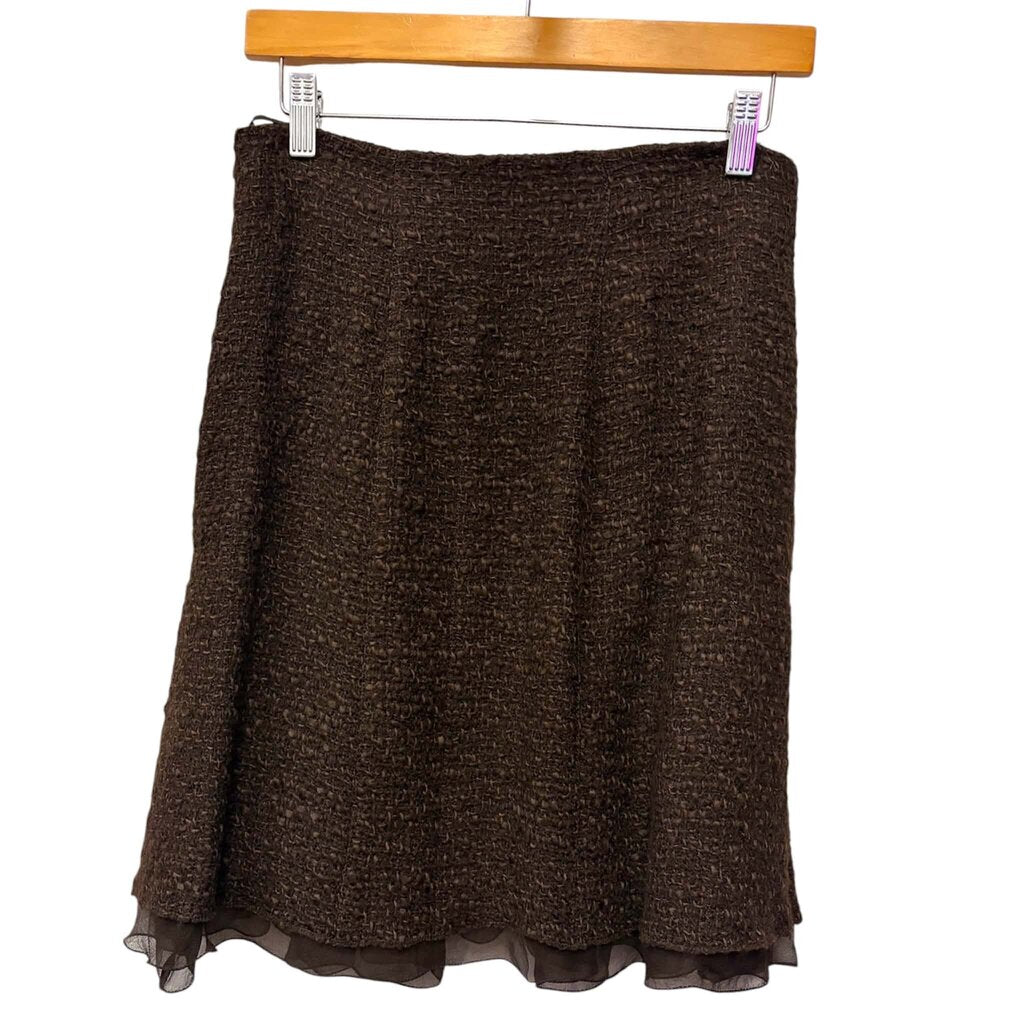 Prada Vintage 2000's Tweed Ruffle Skirt - Size 38