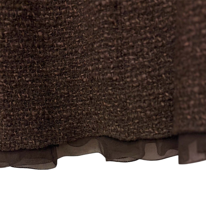 Prada Vintage 2000's Tweed Ruffle Skirt - Size 38