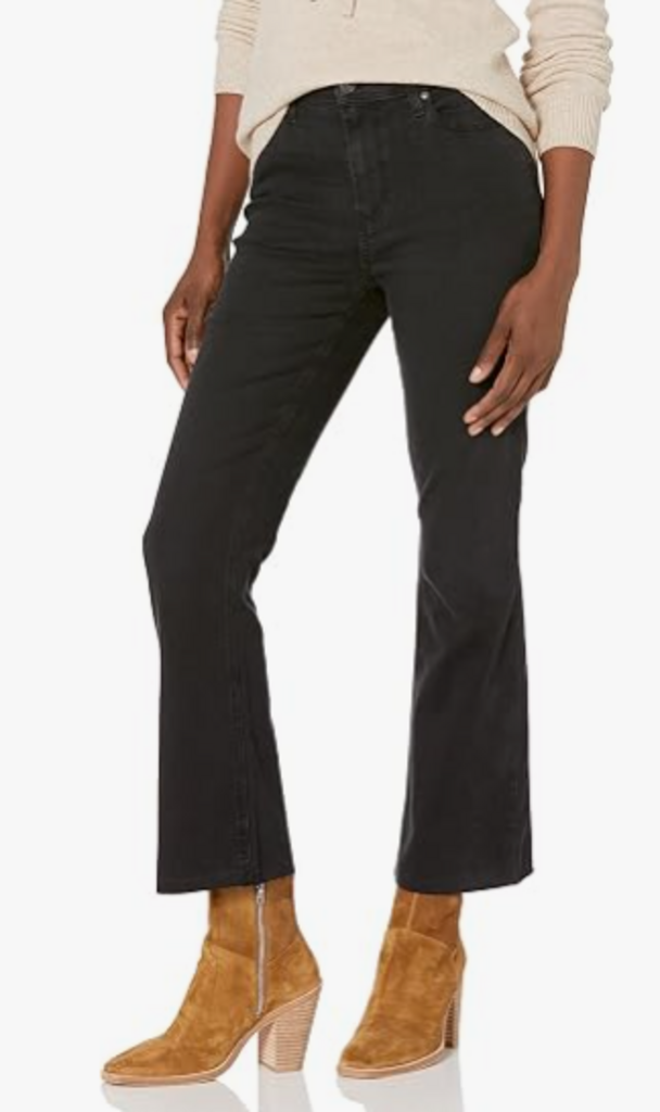 Paige Claudine Raw Hem High Rise Ankle Flare Jeans in Slater - Size 28