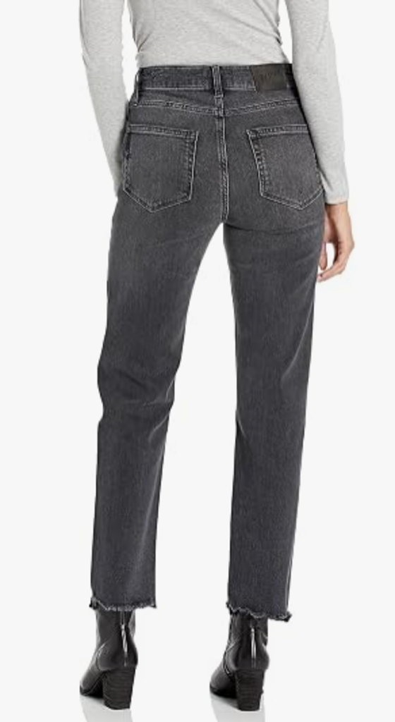 Paige Stella Straight Ultra High Rise Jeans in Black Shore - Size 26