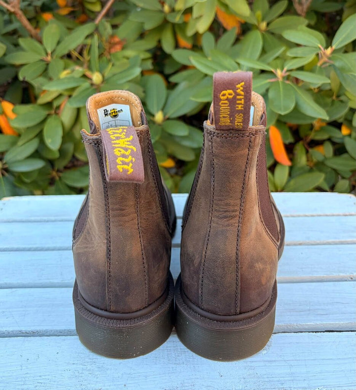 Doc Marten Crazy Horse Leather Chelsea Boots - Size 6