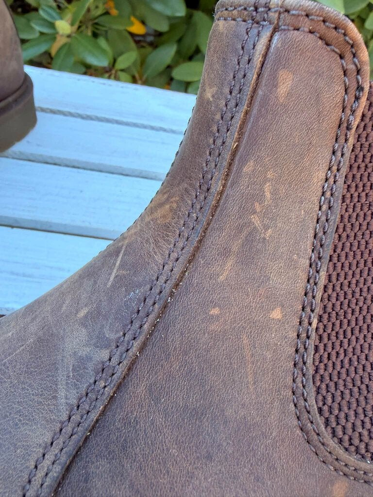 Doc Marten Crazy Horse Leather Chelsea Boots - Size 6