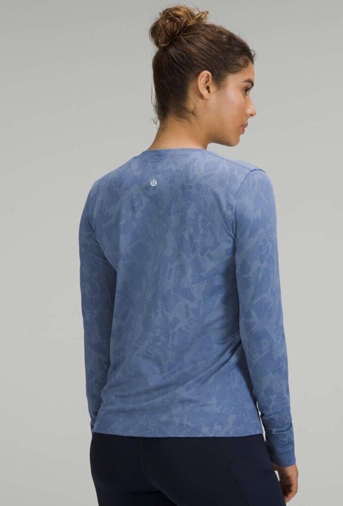 Lululemon Swiftly Relaxed-Fit Long Sleeve Shirt In Mosaic Multiple Water Drop- Size 6