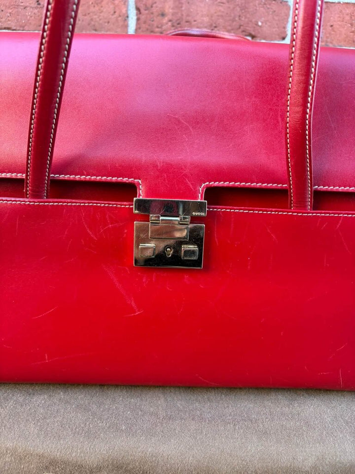 Gucci Lady Lock Flap Leather Tote