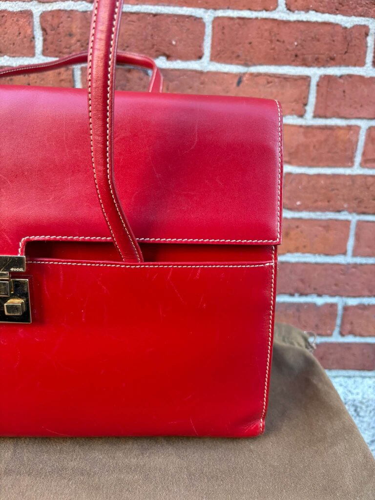 Gucci Lady Lock Flap Leather Tote