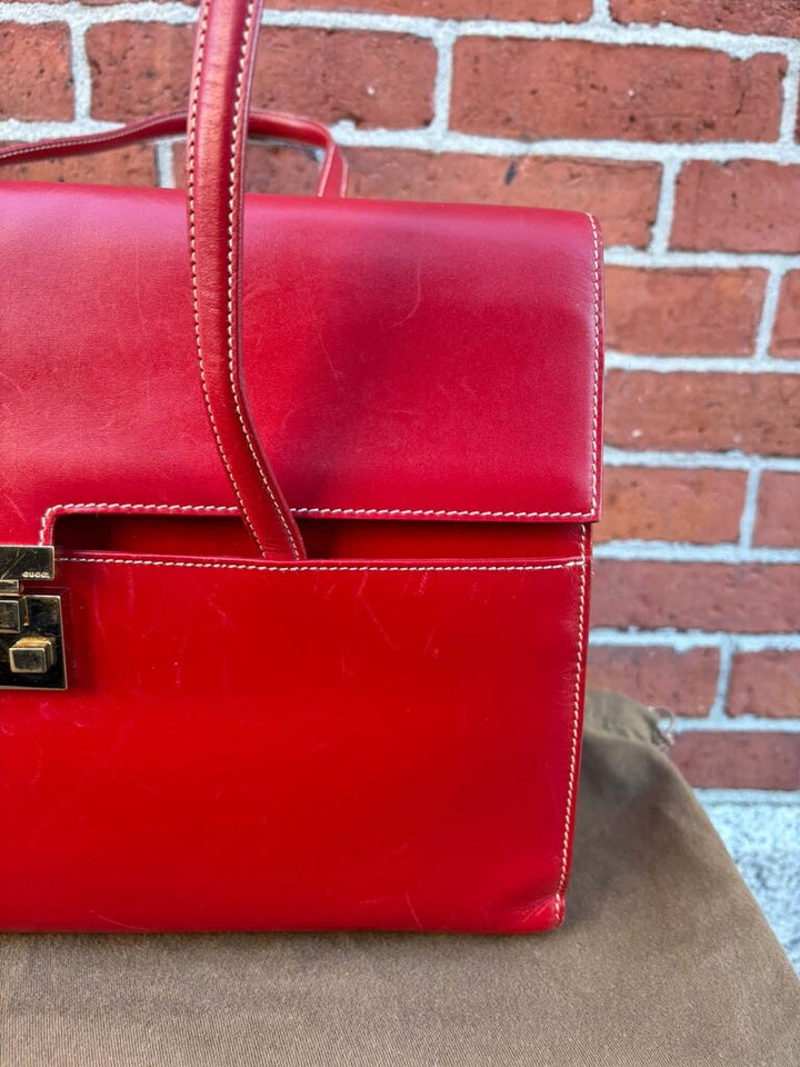 Gucci Lady Lock Flap Leather Tote