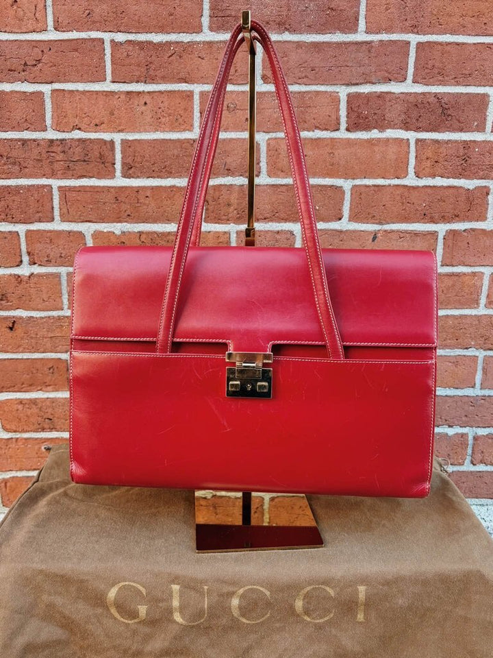 Gucci Lady Lock Flap Leather Tote