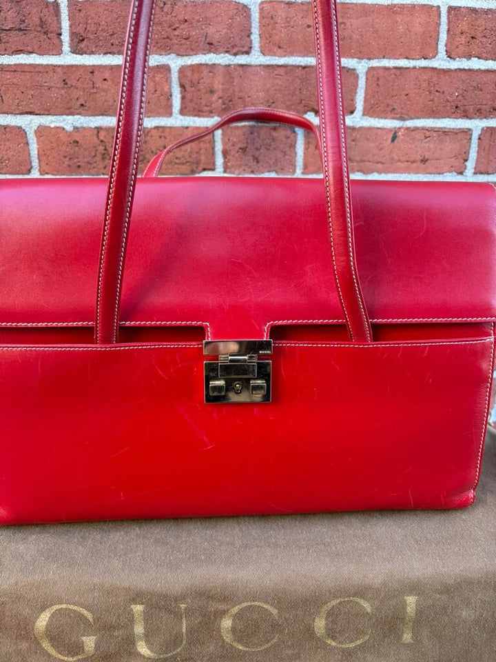 Gucci Lady Lock Flap Leather Tote