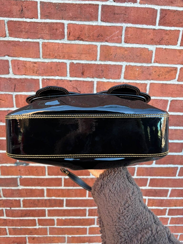 Fendi B Patent Leather Shoulder Bag