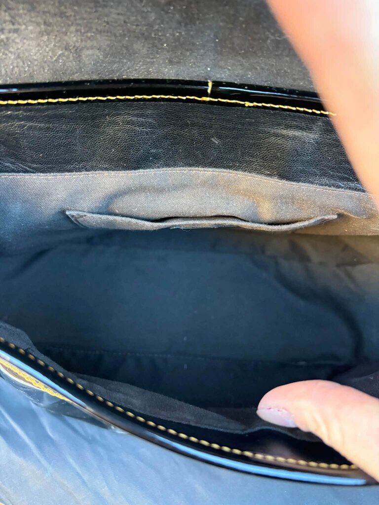 Fendi B Patent Leather Shoulder Bag