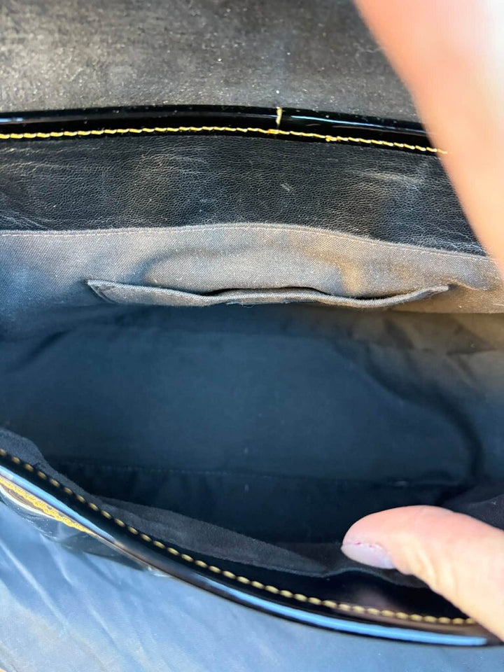 Fendi B Patent Leather Shoulder Bag
