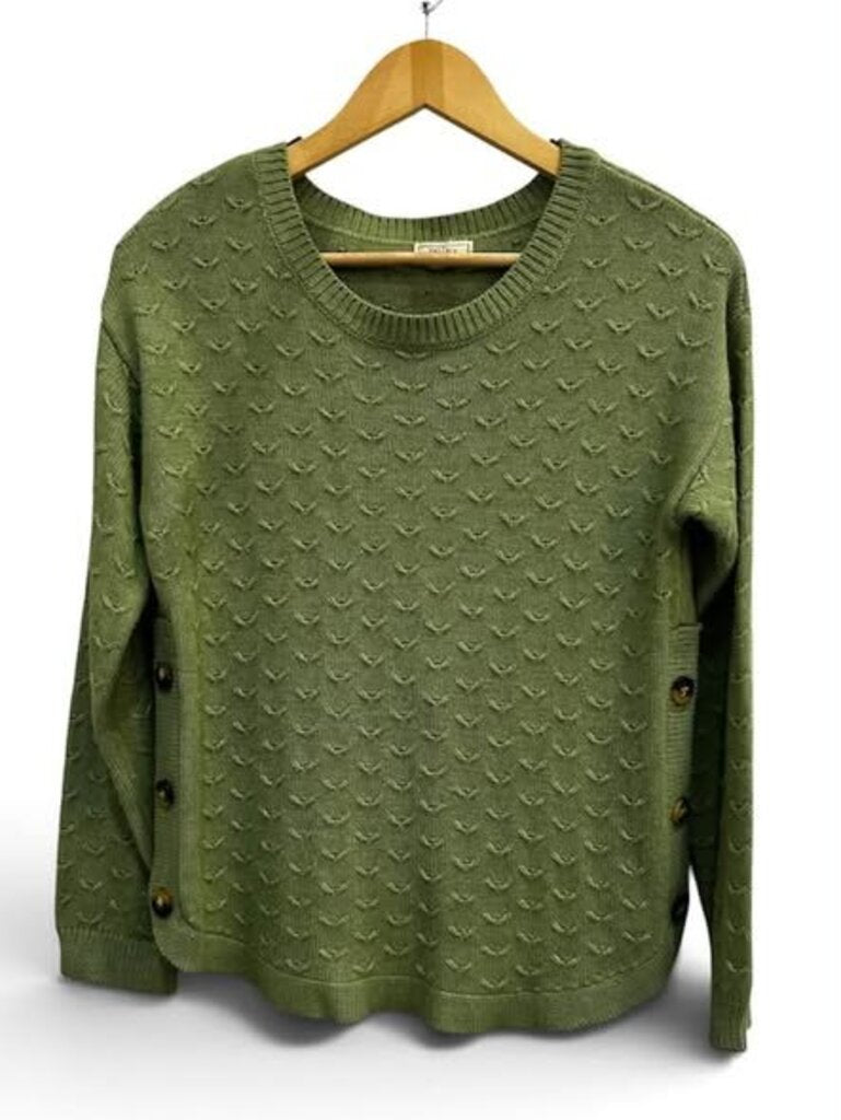 Fat Face Emmy Button Detail Textured Jumper - Size 4