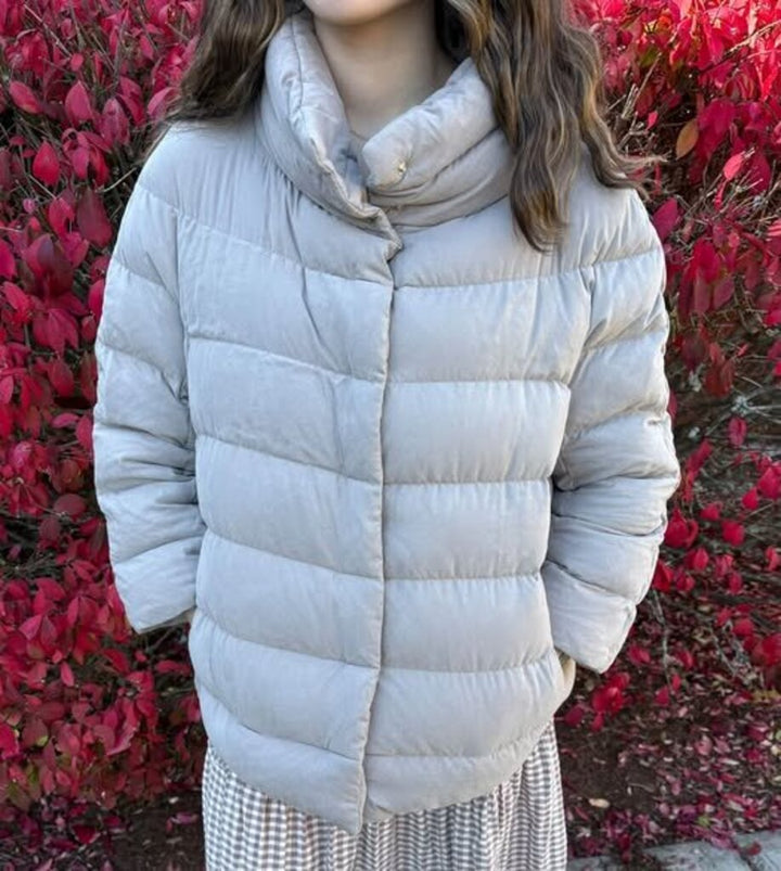 Herno NWT Resort Down Jacket in Dove Grey - Size 10 (Retails for $720)