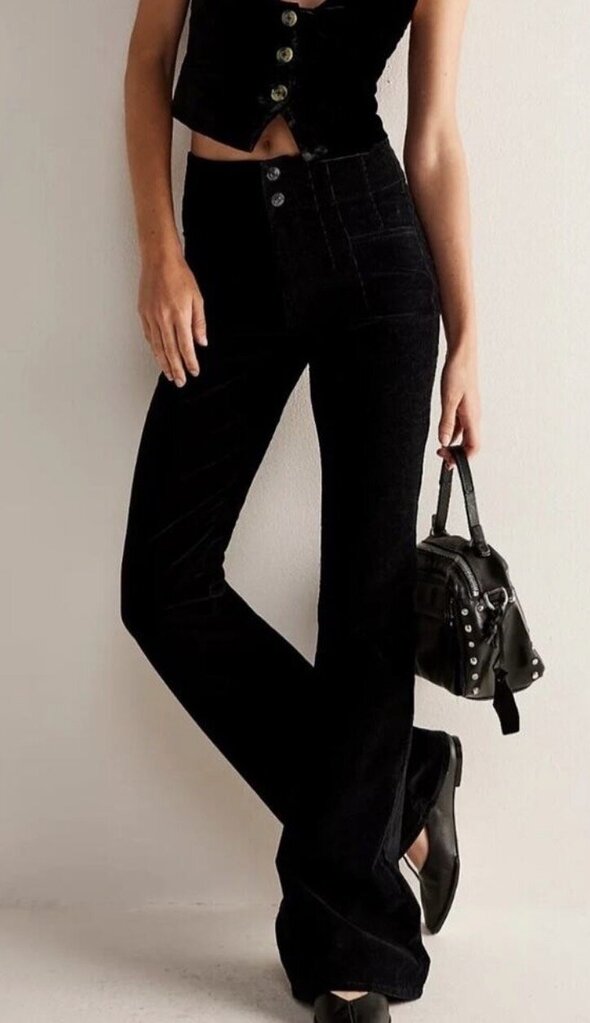 Free People We The Free Jayde Corduroy Flare-Leg Pants - Size 27