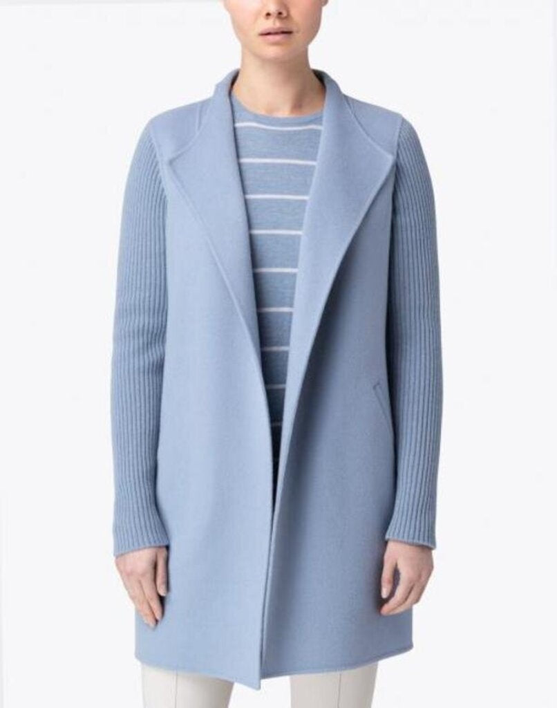 Kinross Cashmere Rib Sleeve Coat - Size Large