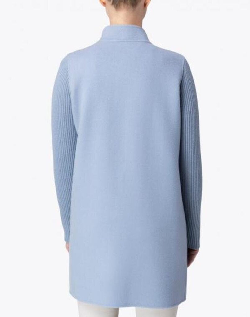 Kinross Cashmere Rib Sleeve Coat - Size Large