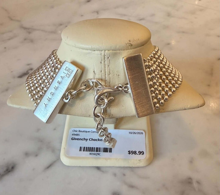 Givenchy Mesh Chain Choker Necklace