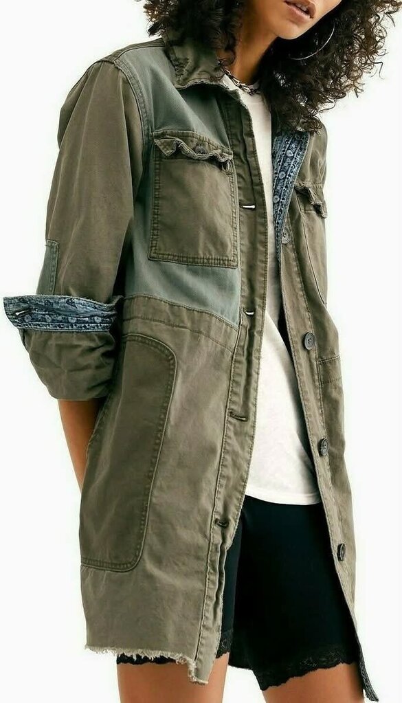Free People Apollo Oversized Cargo Jacket - Size Medium