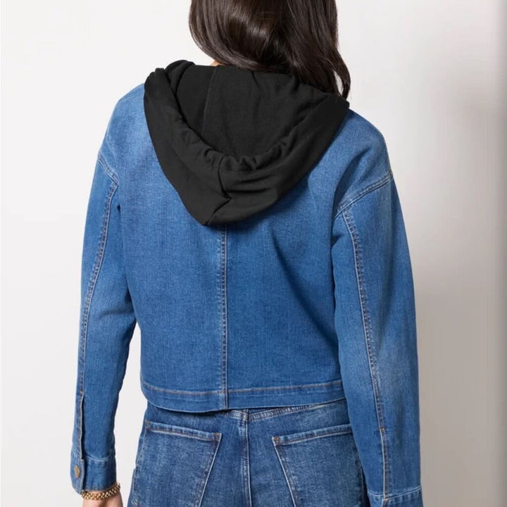 Evereve Denim Hooded Jacket - Size Small