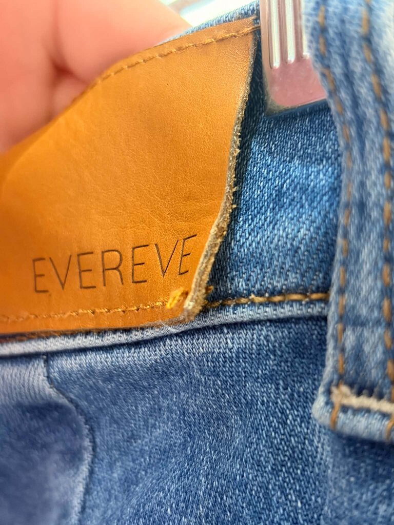 Evereve Reworked Patch Pocket Wide Leg Jeans - Size 27 (Retails for $158)
