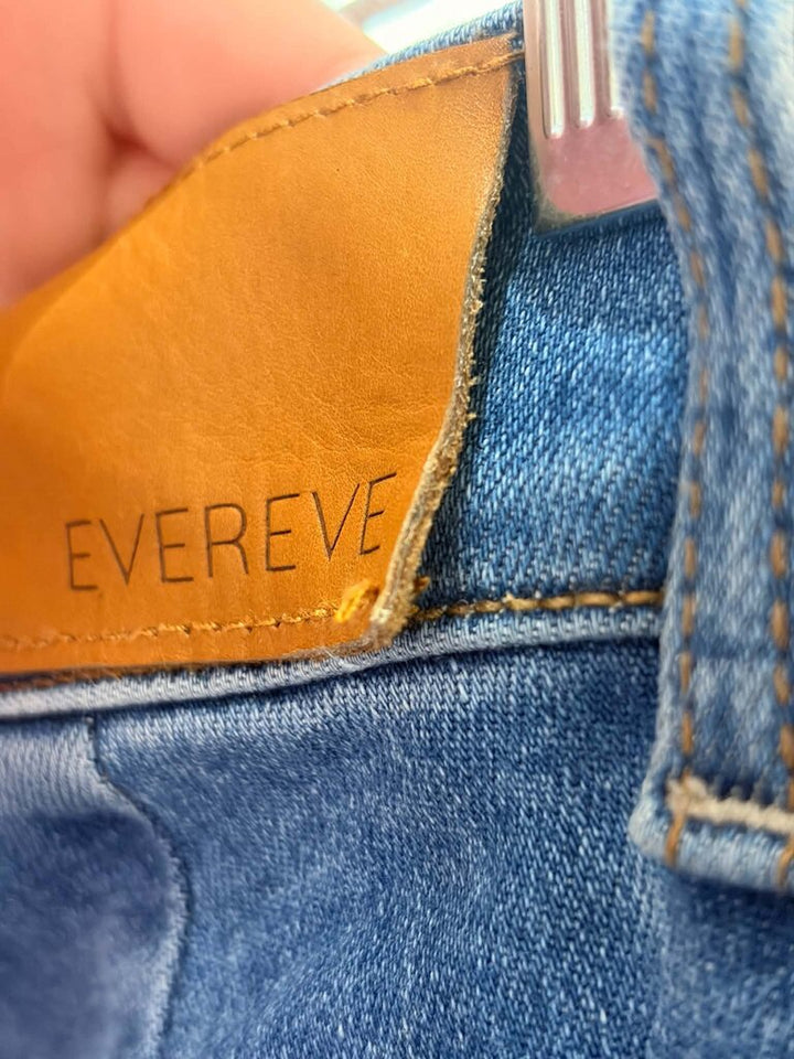 Evereve Reworked Patch Pocket Wide Leg Jeans - Size 27 (Retails for $158)