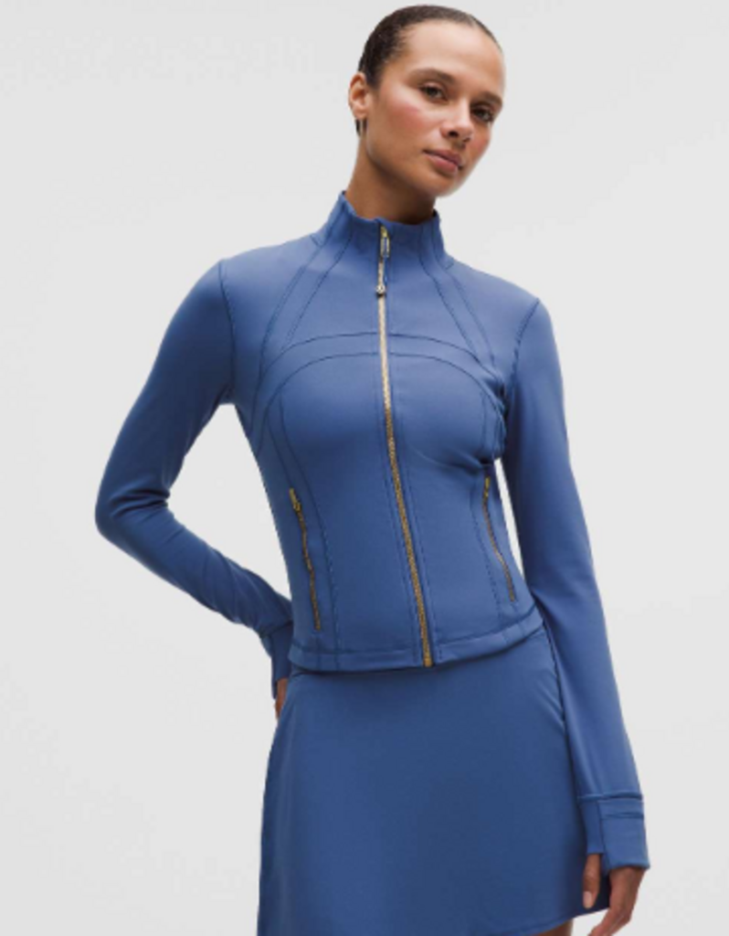 Lululemon Define Cropped Jacket *Nulu In Brilliant Blue/Gold - Size 8 (Retails for $118)