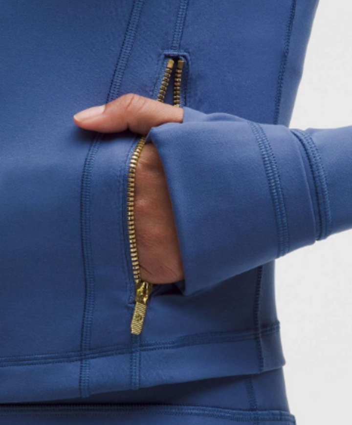 Lululemon Define Cropped Jacket *Nulu In Brilliant Blue/Gold - Size 8 (Retails for $118)