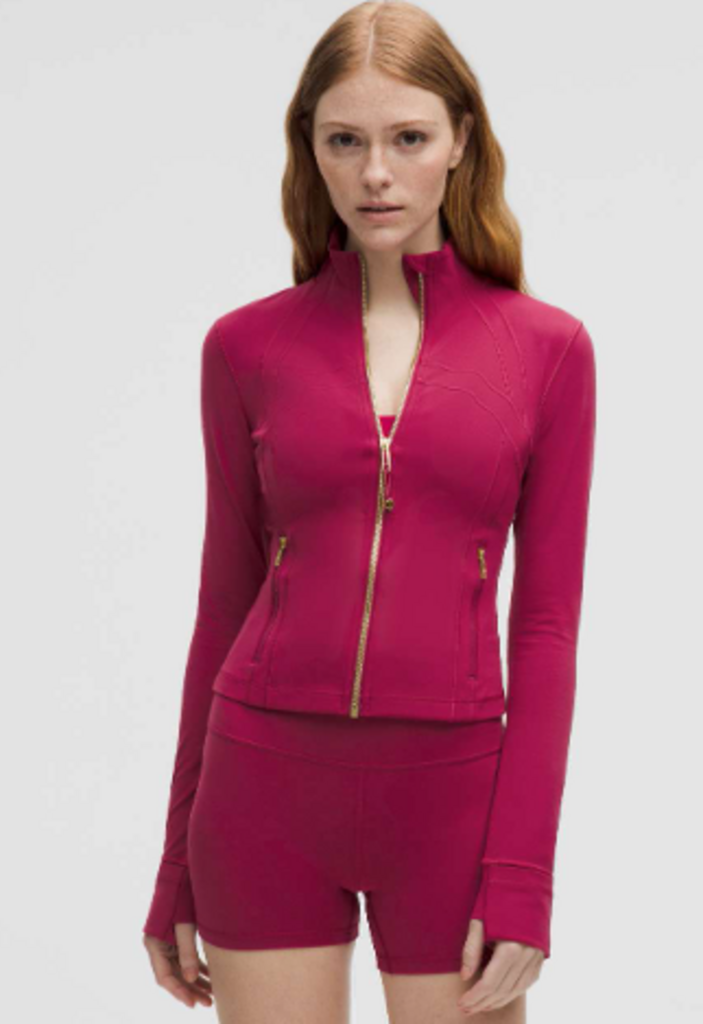 Lululemon Cropped Define Jacket *Nulu In Magenta Smoke/Gold - Size 6 (Retails for $118)