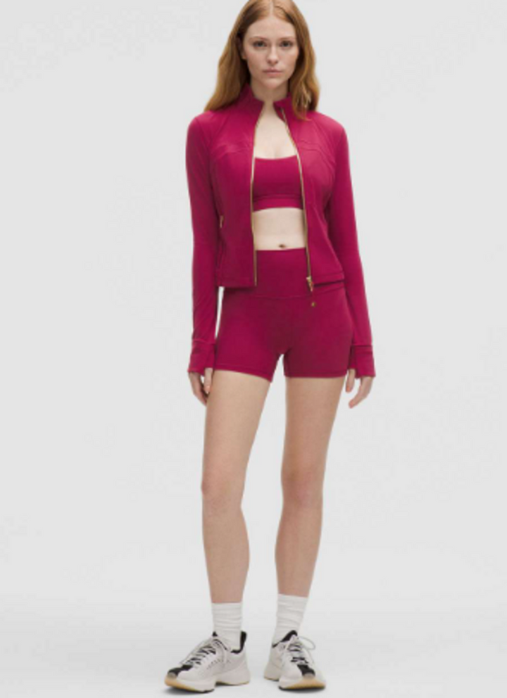 Lululemon Cropped Define Jacket *Nulu In Magenta Smoke/Gold - Size 6 (Retails for $118)