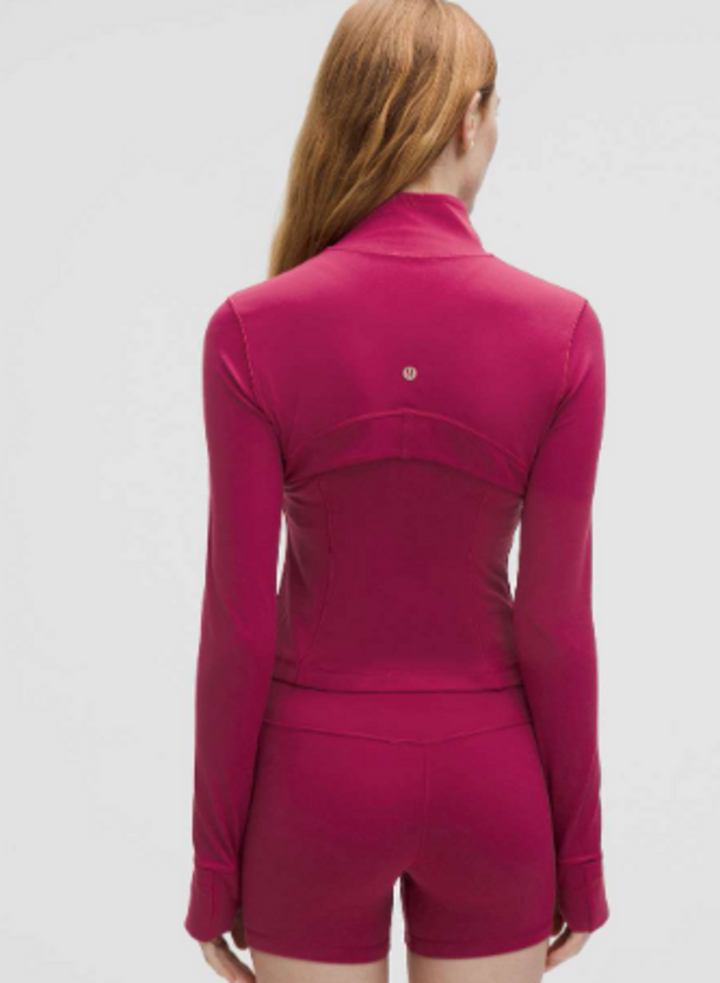 Lululemon Cropped Define Jacket *Nulu In Magenta Smoke/Gold - Size 6 (Retails for $118)