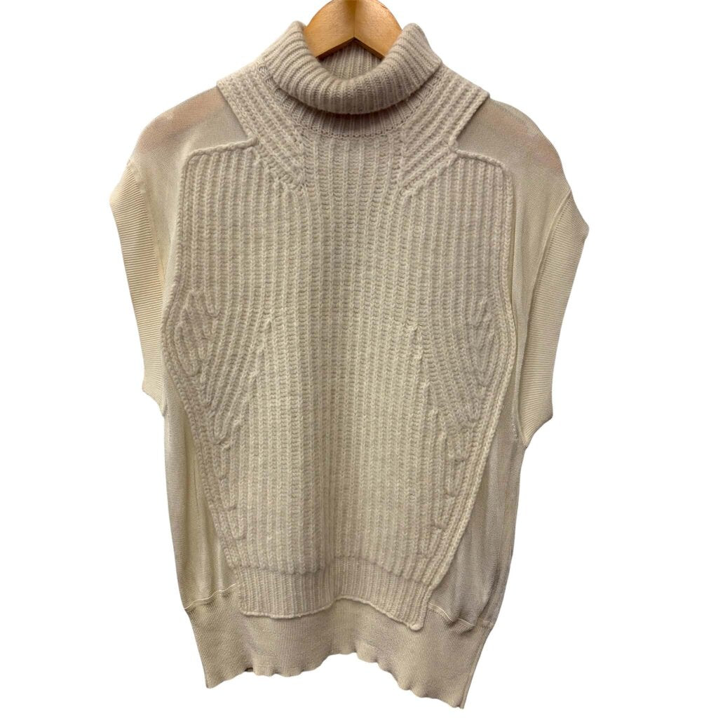 Alexander Wang Layered Effect Cut-Out Wool Blend Top - Size XS
