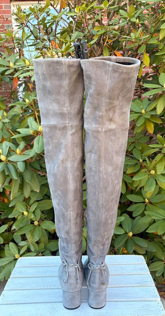 Tory Burch Over The Knee Laila Suede Boots - Size 6.5
