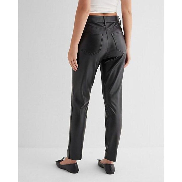 Express High Waisted Faux Leather '90s Skinny Pant - Size 6