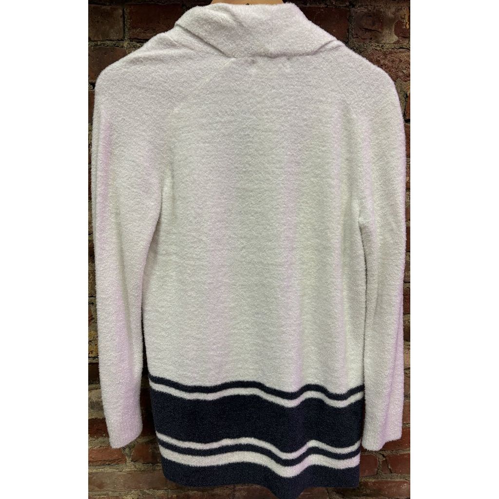 Barefoot Dreams NWT Cozychic Lite Saddle Sleeve Striped Cardigan - Size Small