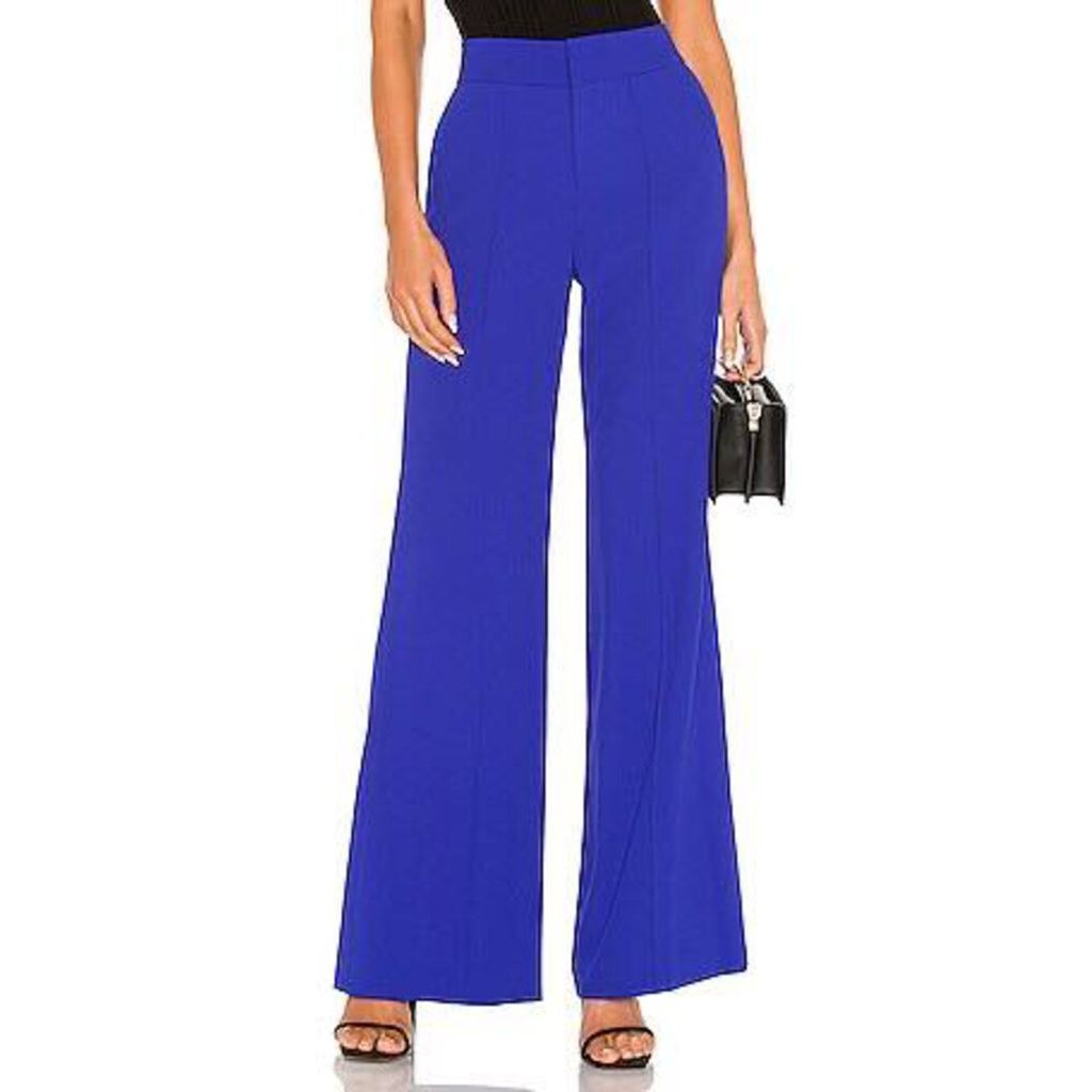 Alice + Olivia NWT Dylan High Waist Wide Leg Pant in Ultra Marine - Size 4