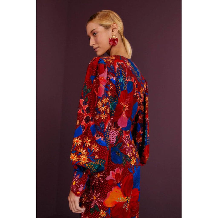 Farm Rio NWT Red Wild Life Mini Dress - Size Small