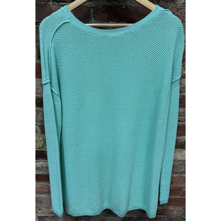Vince Knitted Scoop Neck Long Sleeve - Size Large