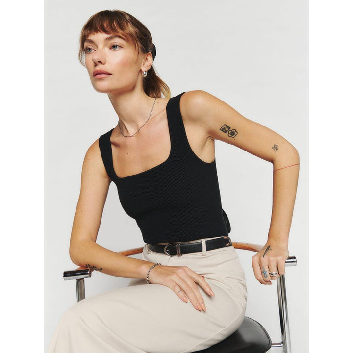 Reformation Julia Ribbed Sweater Tank - Size Small