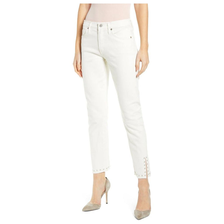Citizens of Humanity Jazmin Slim Jeans Split Studded Hem - Size 26