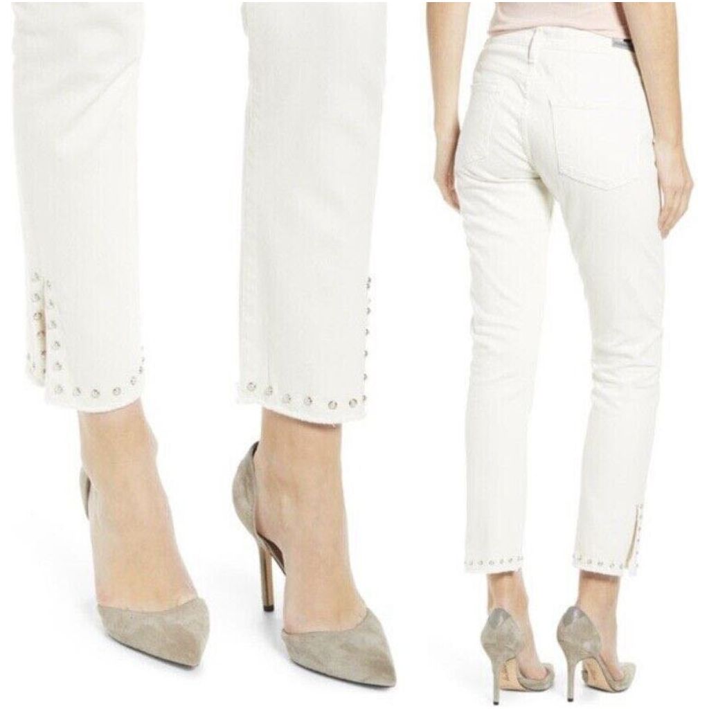 Citizens of Humanity Jazmin Slim Jeans Split Studded Hem - Size 26