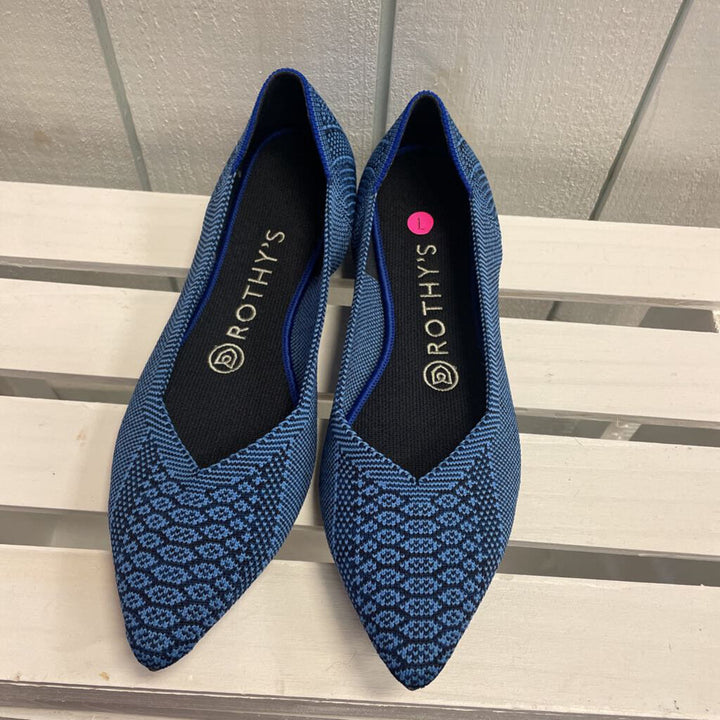 Rothys Lapis Python Flats - Size 7