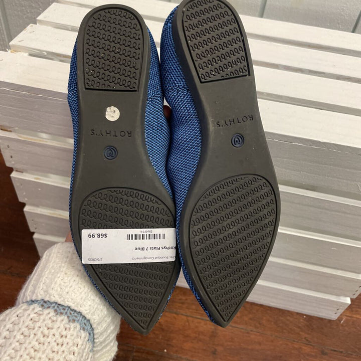 Rothys Lapis Python Flats - Size 7