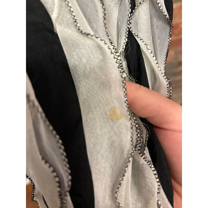 Poleci Striped Black & White Mini Dress - Size 4