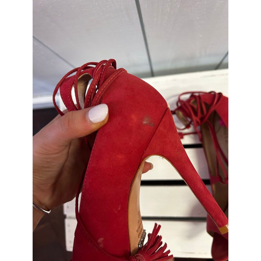 Schutz Yassu Tie Up Open Toed Heels - Size 8.5