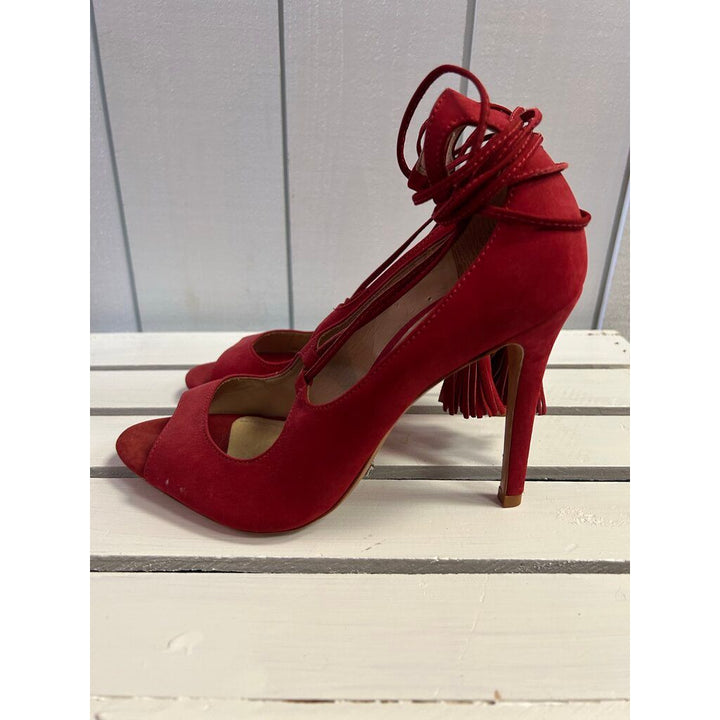 Schutz Yassu Tie Up Open Toed Heels - Size 8.5